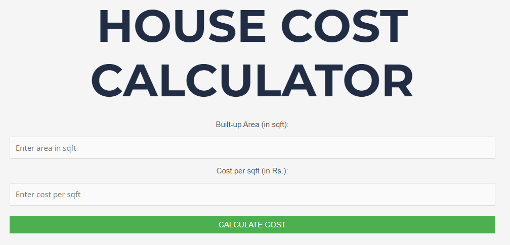 Construction Cost Calculator