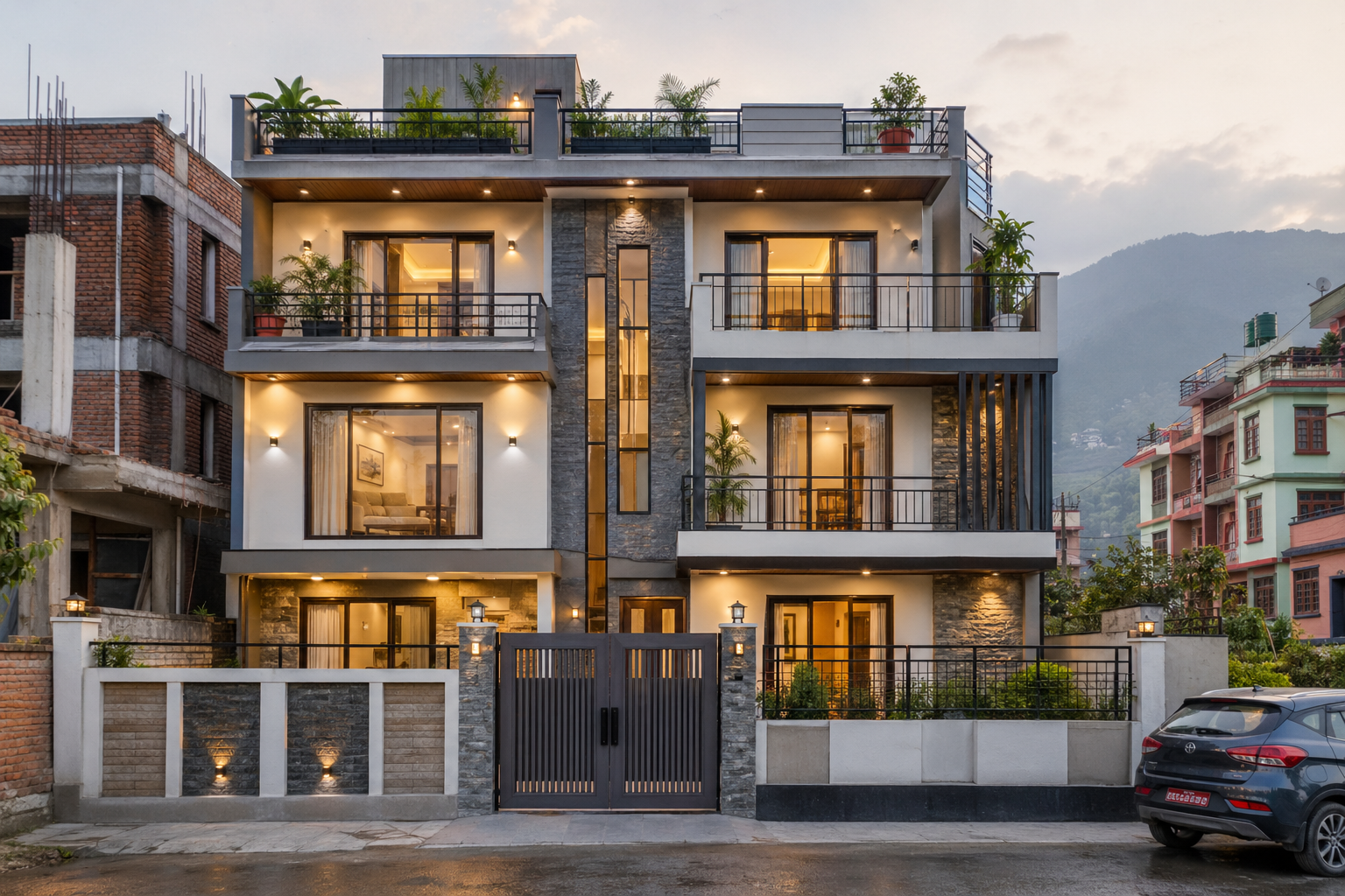 2.5 storey house in nepal