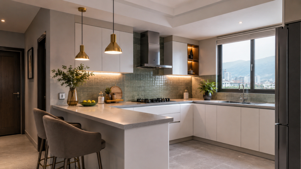 modern kitchen interior in nepal