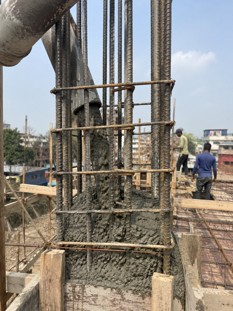 RCC column steel reinforcement seismic design Nepal house construction